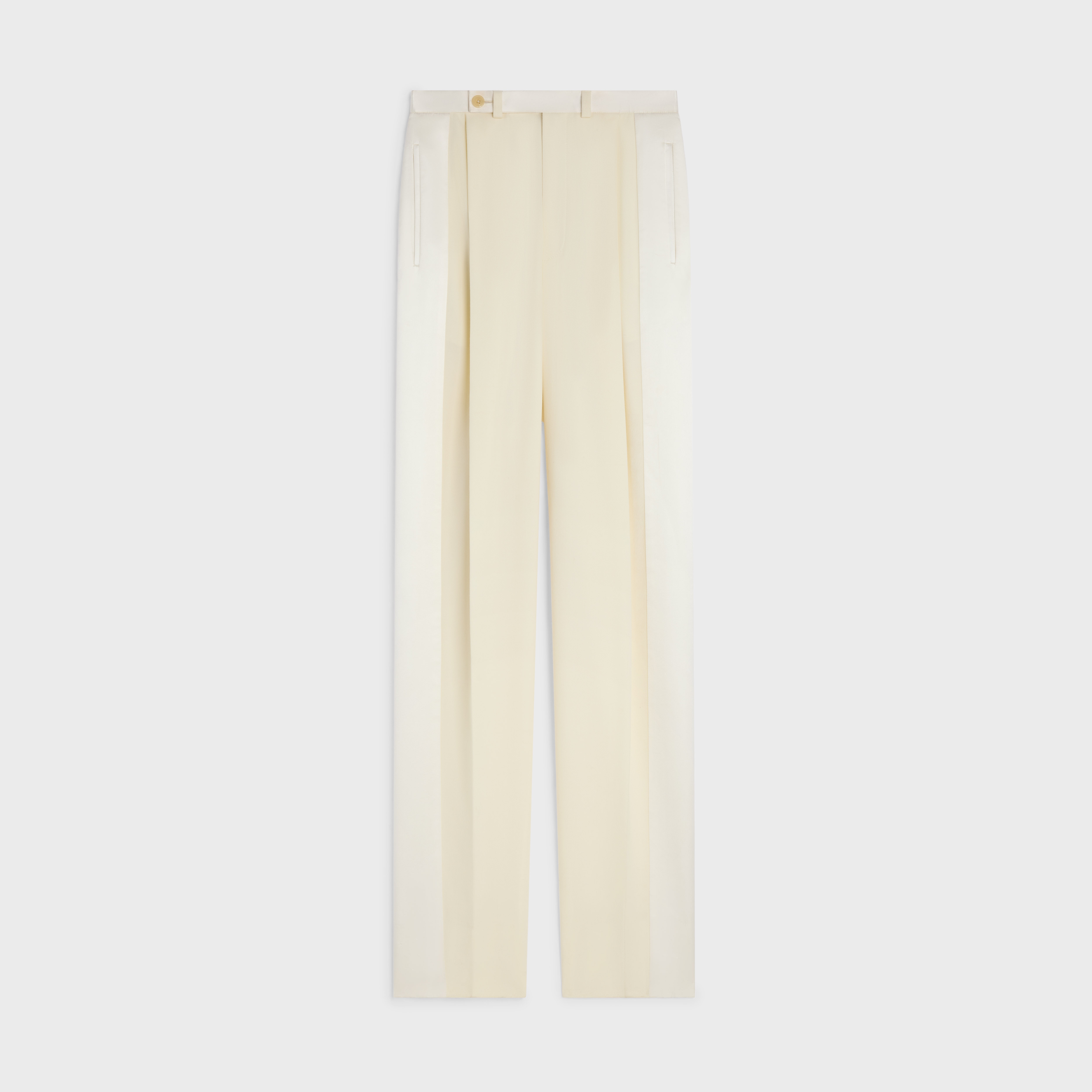 hepburn tux trousers IN diagonal wool - OFF WHITE | CELINE